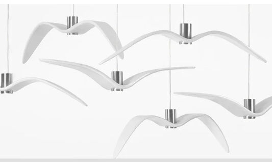 Luminaire suspendu design oiseaux - Chandelier acrylique nordique pour bar/cuisine