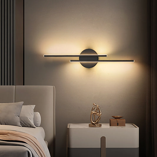 Luminaire mural LED double barre : design épuré, lumière douce