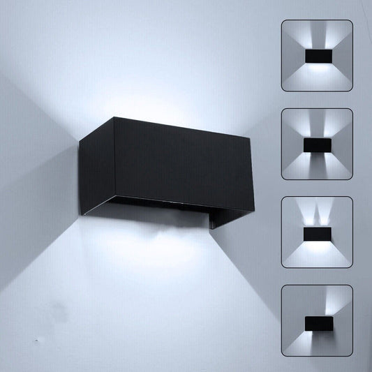 Applique Murale Cube LED Étanche à l'Eau 12W pour Intérieur et Extérieur